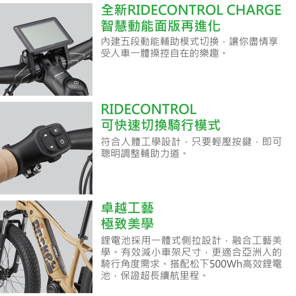 捷安特電動車 智能中置 電動輔助自行車 ROCKER E+